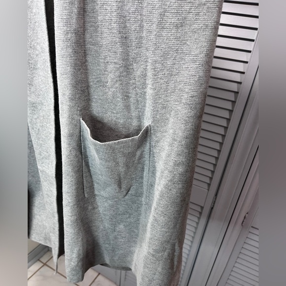 Eileen Fisher Gray Open Front Sweater - Picture 9 of 11